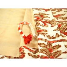 將圖片載入圖庫檢視器 Vintage Haori Kimono Jacket Silk, Ivory base, Botanical Design