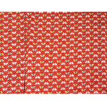 Load image into Gallery viewer, Vintage Haori Kimono Jacket Silk, Bold Red base, Butterflies, Diamond “Hishi” Pattern