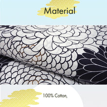 Load image into Gallery viewer, Women's Cotton Yukata, Casual Summer Kimono -White Base with Chrysanthemum Allover