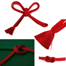 画像をギャラリービューアに読み込む, Stylish & Washable Ramiel Obiage & Obijime Set , Deep Green ,Red