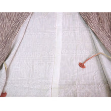 Load image into Gallery viewer, Vintage Haori Kimono Jacket Silk, Dusty Purple base, soft White Gradient Stripes