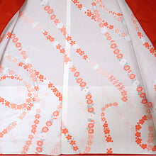 画像をギャラリービューアに読み込む, Vintage Haori Kimono Jacket Silk, Vivid Red base, Waves and Rippling Water Motif