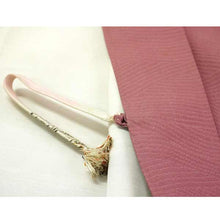 画像をギャラリービューアに読み込む, Vintage Haori Kimono Jacket Silk, Deep Red base, Wave Pattern