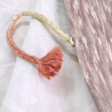 Load image into Gallery viewer, Vintage Haori Kimono Jacket Silk, Dusty Purple base, soft White Gradient Stripes