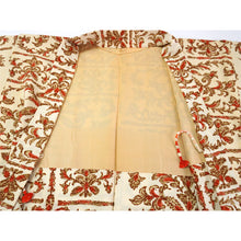 將圖片載入圖庫檢視器 Vintage Haori Kimono Jacket Silk, Ivory base, Botanical Design