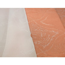 Load image into Gallery viewer, Vintage Haori Kimono Jacket Silk, Orange base, Diamond Grid (Hishikōshi)