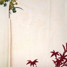 將圖片載入圖庫檢視器 Vintage Haori Kimono Jacket Silk, White(ivory) base, Maples, Floral