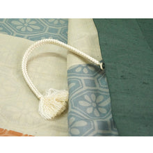 画像をギャラリービューアに読み込む, Vintage Haori Kimono Jacket Silk, Green base, Striped Haori