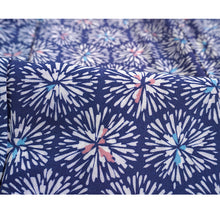 Load image into Gallery viewer, Vintage Haori Kimono Jacket Silk, Blue base, Chrysanthemum Motif
