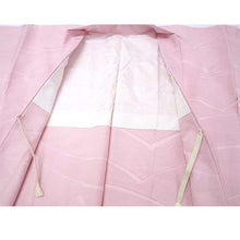 画像をギャラリービューアに読み込む, Vintage Haori Kimono Jacket Silk, Pink base, Wave Pattern