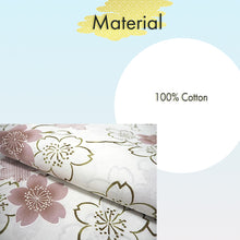 Load image into Gallery viewer, Women's Cotton Yukata, Casual Summer Kimono -Grayish white base with A graceful sakura (cherry blossom) motif featuring soft pink blooms