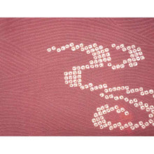 画像をギャラリービューアに読み込む, Vintage Haori Kimono Jacket Silk, Deep Red base, Wave Pattern