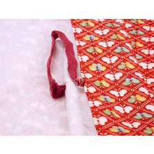 Load image into Gallery viewer, Vintage Haori Kimono Jacket Silk, Bold Red base, Butterflies, Diamond “Hishi” Pattern