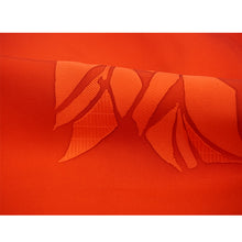 Load image into Gallery viewer, Vintage Haori Kimono Jacket Silk, Bright Red base, Leaf Motif