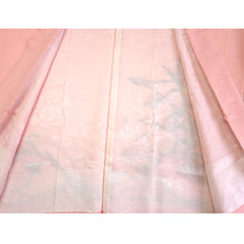Load image into Gallery viewer, Vintage Haori Kimono Jacket Silk, Baby Pink base, Bamboo Leaves—Symbol of Strength & Growth!
