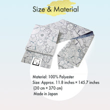 Load image into Gallery viewer, Washable Nagoya Obi (Object pattern) ,Beige ,Navy, Black –Classic Yet Modern– A Must-Have for Kimono Lovers