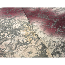 画像をギャラリービューアに読み込む, Vintage Haori Kimono Jacket Silk, Red-Purple base, Geometric Design