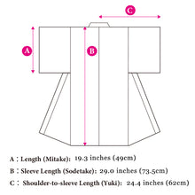 画像をギャラリービューアに読み込む, Vintage Haori Kimono Jacket Silk, Golden Yellow base,Cherry Blossoms & Flowing Water
