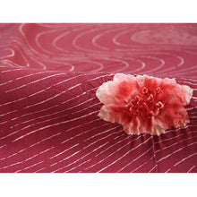 Load image into Gallery viewer, Vintage Haori Kimono Jacket Silk, Deep Red-Purple base, Flowing Water, Maple, and Textured Flowers
