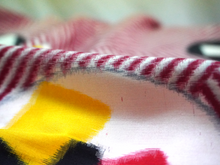 Load image into Gallery viewer, Vintage Japanese Kimono Women's Robe Silk, Red & White Striped Kimono with Geometric Patterns