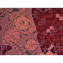 画像をギャラリービューアに読み込む, Vintage Japanese Kimono Women's Robe Silk, Red-Purple base with Tsujigahana, Bamboo, Ivy & Geometric Motifs