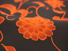 画像をギャラリービューアに読み込む, Vintage Haori Kimono Jacket Silk, Elegant Black base, Timeless Vines