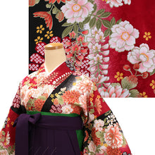 画像をギャラリービューアに読み込む, Washable Embroidered Hakama & Nisha-sode Kimono Set for Women – Ready-to-Wear 2-Piece Outfit for Graduation & Formal Celebrations
