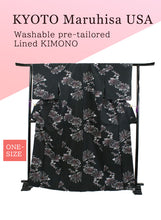 Load image into Gallery viewer, Washable pre-tailored Lined KIMONO【ONE-SIZE】(chrysanthemum pattern.)