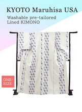Load image into Gallery viewer, Washable pre-tailored Lined KIMONO【ONE-SIZE】(Striped pattern.)