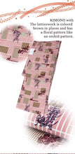 Load image into Gallery viewer, Washable pre-tailored Lined KIMONO【ONE-SIZE】(The latticework is colored brown in places and has a floral pattern like an orchid pattern.)