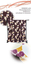 Load image into Gallery viewer, Washable pre-tailored Lined KIMONO【ONE-SIZE】(Chrysanthemums, bellflowers, and plums in cloisonne.)