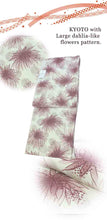 Load image into Gallery viewer, Washable pre-tailored Lined KIMONO【ONE-SIZE】(Large dahlia-like flowers pattern.)