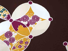 Load image into Gallery viewer, Washable pre-tailored Lined KIMONO【ONE-SIZE】(Chrysanthemums, bellflowers, and plums in cloisonne.)