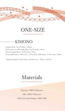 Load image into Gallery viewer, Washable pre-tailored Lined KIMONO【ONE-SIZE】(Purple floral water chestnut tile pattern.)