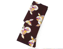 Load image into Gallery viewer, Washable pre-tailored Lined KIMONO【ONE-SIZE】(Chrysanthemums, bellflowers, and plums in cloisonne.)