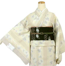 Load image into Gallery viewer, Washable pre-tailored Lined KIMONO【ONE-SIZE】(Random thick stripes and ivy pattern.)