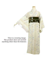 Load image into Gallery viewer, Washable pre-tailored Lined KIMONO【ONE-SIZE】(Random thick stripes and ivy pattern.)