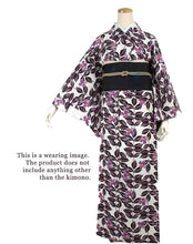 Load image into Gallery viewer, Washable pre-tailored Lined KIMONO【ONE-SIZE】(Camellia pattern.)
