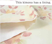 Load image into Gallery viewer, Washable pre-tailored Lined KIMONO【L】(Light cherry blossom-like flower pattern.)