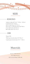 Load image into Gallery viewer, Effortless Elegance tailored Kimono 4 Piece Coordinate Set(Kimono, Obi, Obi-age, Obi-jime)L-SIZE
