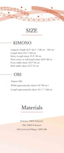 Load image into Gallery viewer, Effortless Elegance tailored Kimono 4 Piece Coordinate Set(Kimono, Obi, Obi-age, Obi-jime)L-SIZE