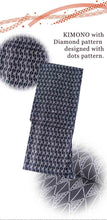 Load image into Gallery viewer, Washable pre-tailored Lined KIMONO【M】(Diamond pattern designed with dots pattern.)