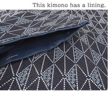 Load image into Gallery viewer, Washable pre-tailored Lined KIMONO【M】(Diamond pattern designed with dots pattern.)