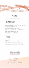 Load image into Gallery viewer, Effortless Elegance Kimono 4 Piece Coordinate Set(Kimono, Obi, Obi-age, Obi-jime)M-SIZE