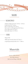 Load image into Gallery viewer, Effortless Elegance tailored Kimono 4 Piece Coordinate Set(Kimono, Obi, Obi-age, Obi-jime)M-SIZE