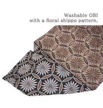 Load image into Gallery viewer, Effortless Elegance tailored Kimono 4 Piece Coordinate Set(Kimono, Obi, Obi-age, Obi-jime)M-SIZE
