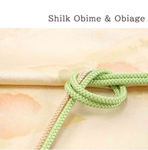 Load image into Gallery viewer, Effortless Elegance tailored Kimono 4 Piece Coordinate Set(Kimono, Obi, Obi-age, Obi-jime)M-SIZE
