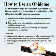 画像をギャラリービューアに読み込む, Obidome, Lucky Rabbit –Japanese Hariko Charm