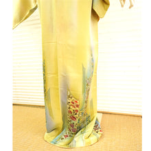 画像をギャラリービューアに読み込む, Vintage Japanese Kimono Women's Robe Silk, Bright Yellow ,Bokashi-Dye Kimono (Soft Gradient Effect)