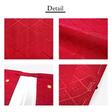 將圖片載入圖庫檢視器 Men's Formal Kimono, Haori, and Hakama 3-Piece Set <RED Haori>